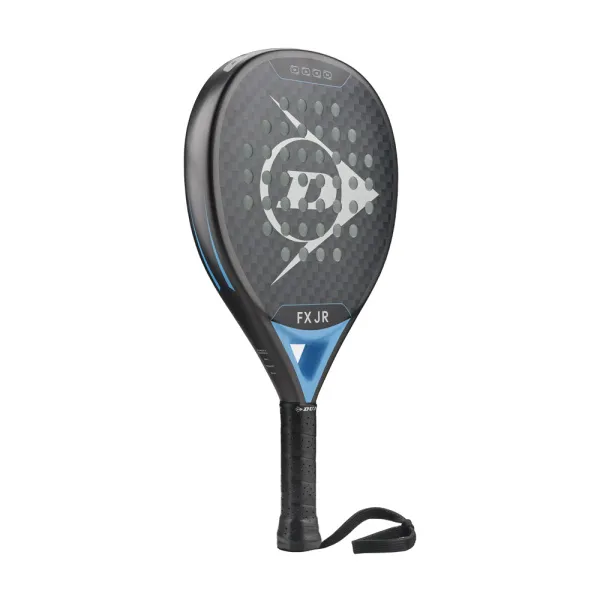 Ракетка для падела Dunlop FX Jr, 10370738, для юниоров, гибрид, графит, черно-голубой за 11&nbsp;019.40 ₽ в Балашихе