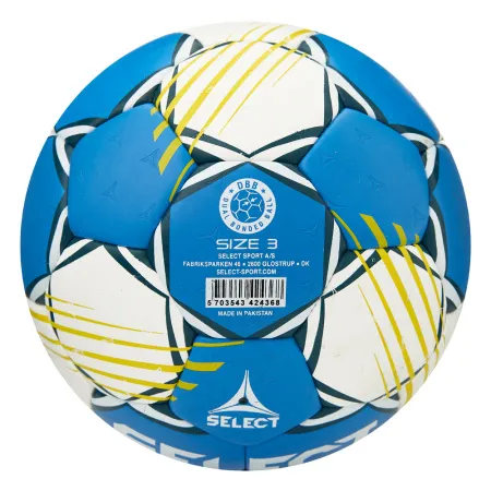 Мяч ганд. SELECT HB FORCE DB V25, 1622858205, Senior (р.3), EHF Appr,ПУ, гибр.сш., сине-белый за 8&nbsp;438.80 ₽ купить в Балашихе
