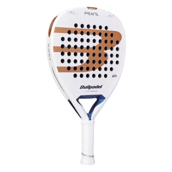 Ракетка для падела BULLPADEL Pearl 27, 497249, для проф-в, стекловолокно,карбон, бело-золотистый за 44&nbsp;319 ₽ в Балашихе