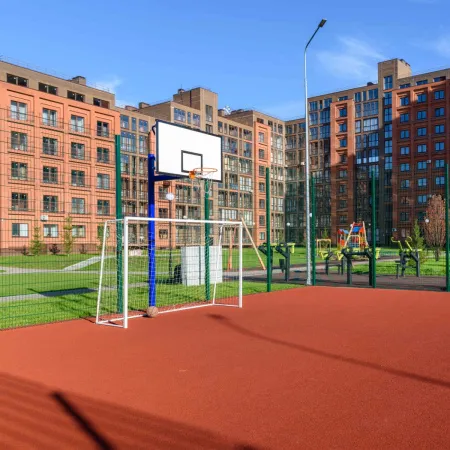 Баскетбольная стойка уличная одноопорная для игрового щита 1050х1800 мм вынос 1200 мм ZAVODSPORTA за 39&nbsp;600 ₽ купить в Балашихе