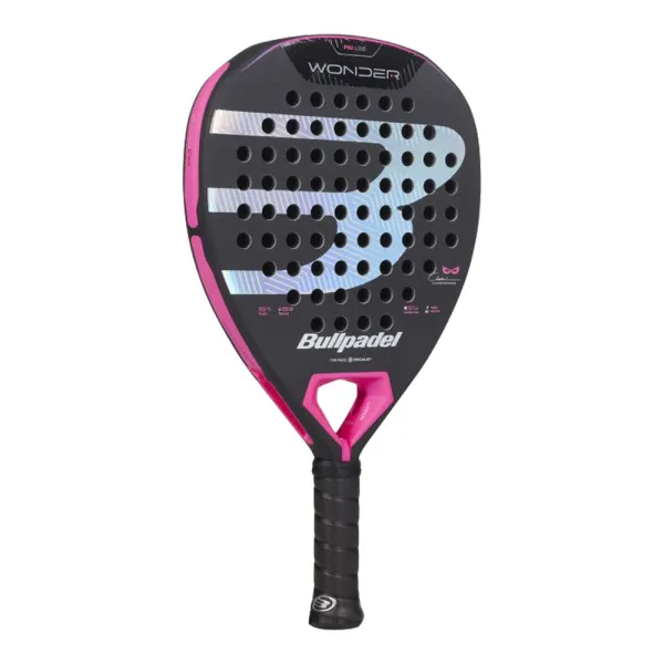 Ракетка для падела BULLPADEL Wonder 27, 497250, для продв.игроков, стекловолокно, карбон, черно-роз за 42&nbsp;969.20 ₽ в Балашихе