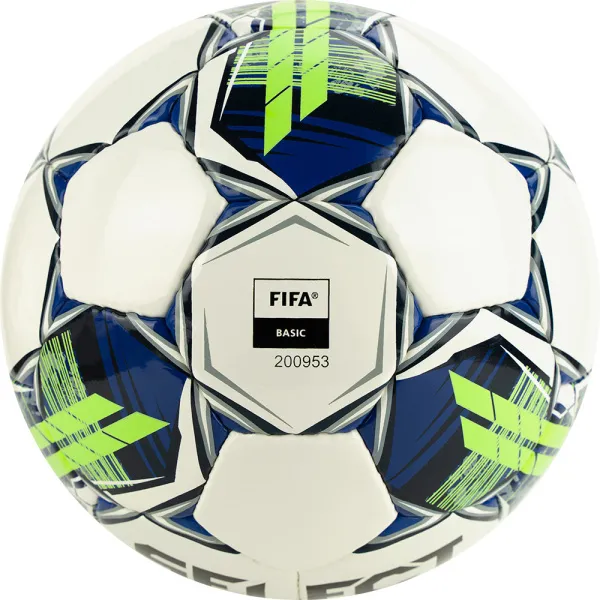 Мяч футзал. SELECT Futsal Master Shiny V22, 1043460004, р.4, Basic,32п, гл.ПУ, руч.сш,бел-син-зел за 7&nbsp;539.50 ₽ в Балашихе