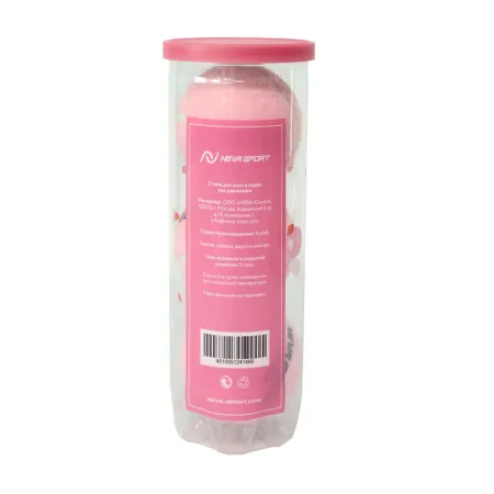 Мяч для падела NS Sakura, UAA2, уп.3 шт, сукно, нат.резина, розовый за 824.50 ₽ купить в Балашихе