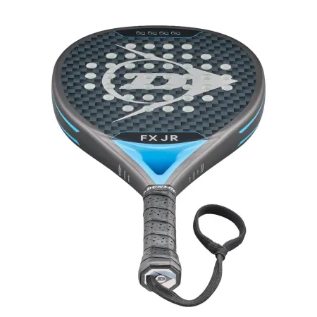 Ракетка для падела Dunlop FX Jr, 10370738, для юниоров, гибрид, графит, черно-голубой за 11&nbsp;019.40 ₽ купить в Балашихе