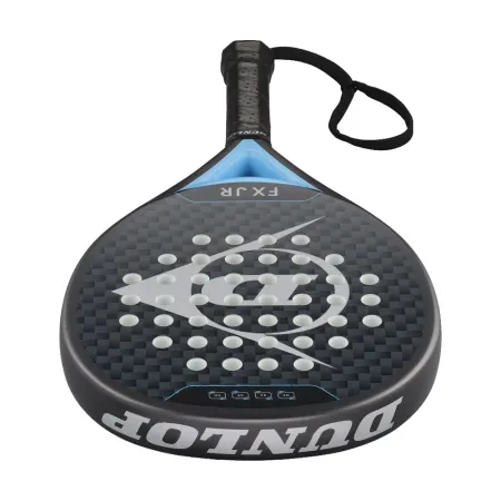 Ракетка для падела Dunlop FX Jr, 10370738, для юниоров, гибрид, графит, черно-голубой за 11&nbsp;019.40 ₽ купить в Балашихе