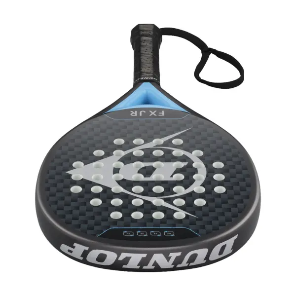 Ракетка для падела Dunlop FX Jr, 10370738, для юниоров, гибрид, графит, черно-голубой за 11&nbsp;019.40 ₽ в Балашихе