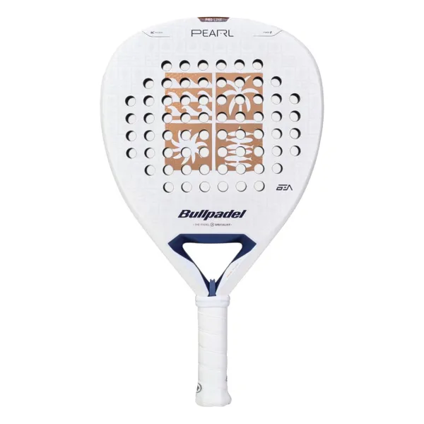 Ракетка для падела BULLPADEL Pearl 27, 497249, для проф-в, стекловолокно,карбон, бело-золотистый за 44&nbsp;319 ₽ в Балашихе